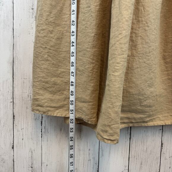 Anthropologie Eberjey Tan Linen Kesia Tiered Sleeveless Maxi Dress Size Medium - Picture 14 of 15